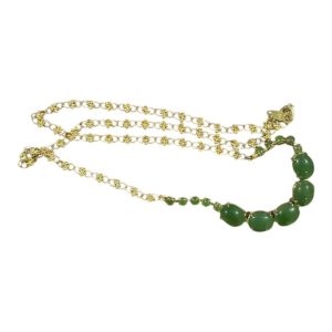 K18 ネックレス ヒスイ宝石付き