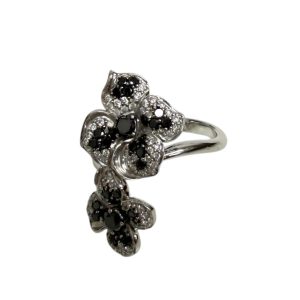 Pt900 ブラックダイヤ リング