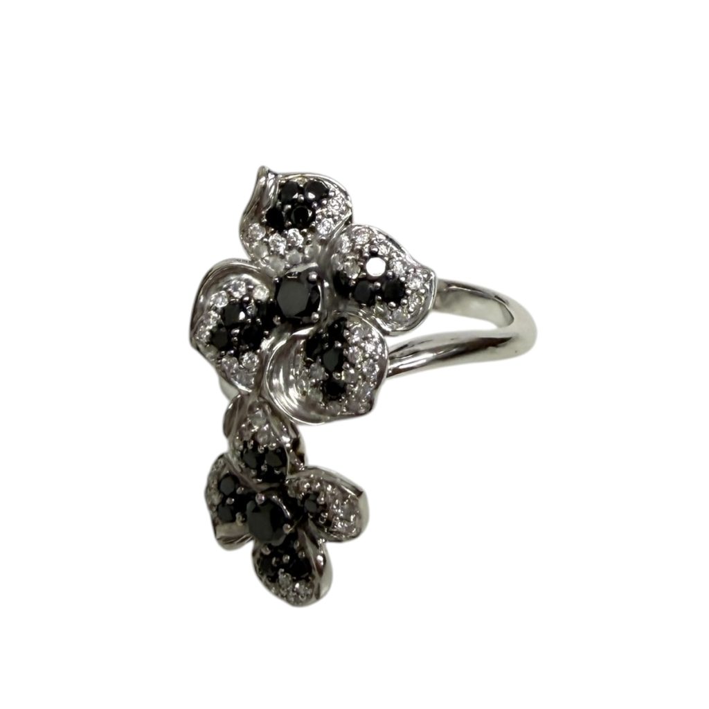 Pt900 ブラックダイヤ リング