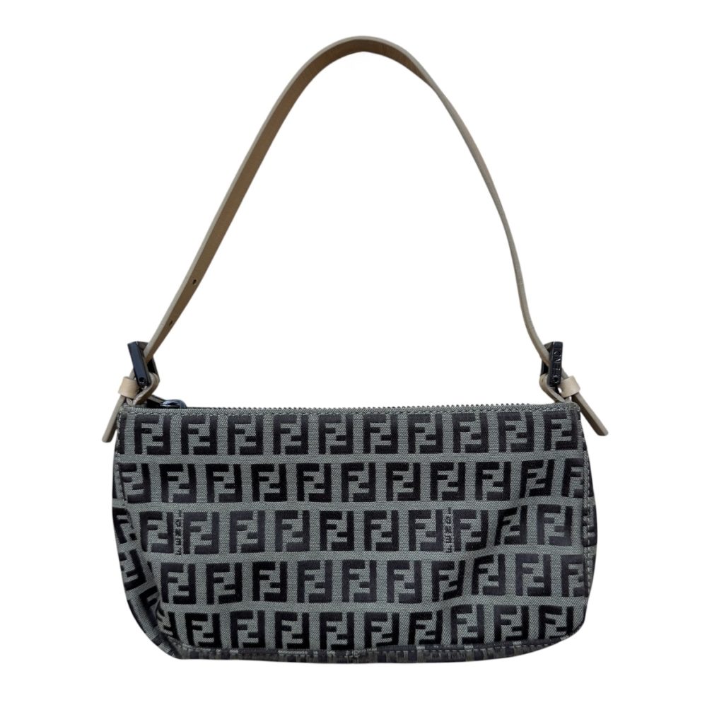 【ズッキーノ柄  ショルダーバッグ】FENDI【Aランク】
