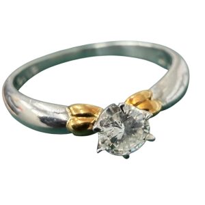 Pt900/K18 コンビリング ダイヤモンドのお買取り