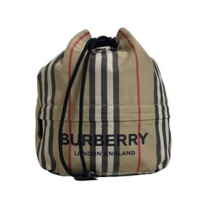 BURBERRY バーバリー アイコンストライプ 巾着バッグ