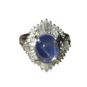 【Pt900 スターサファイア リング】 弘前市