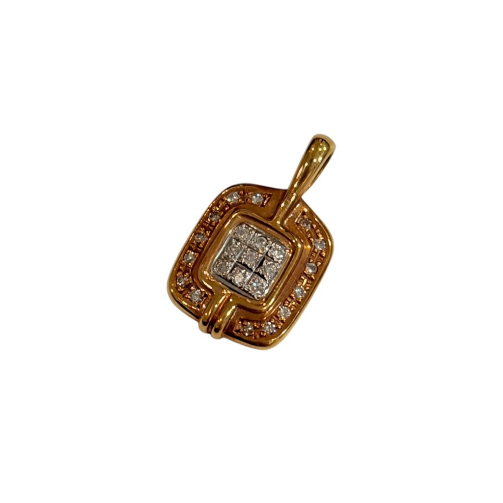 K18/Pt850 コンビ ネックレス トップ