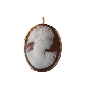 カメオ　ブローチ　K18(18金)