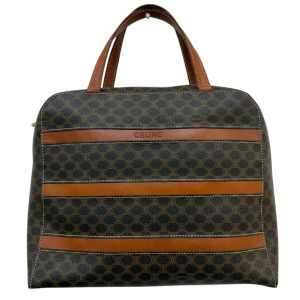 セリーヌ　ヴィンテージ　マカダム　ハンドバッグ　CELINE