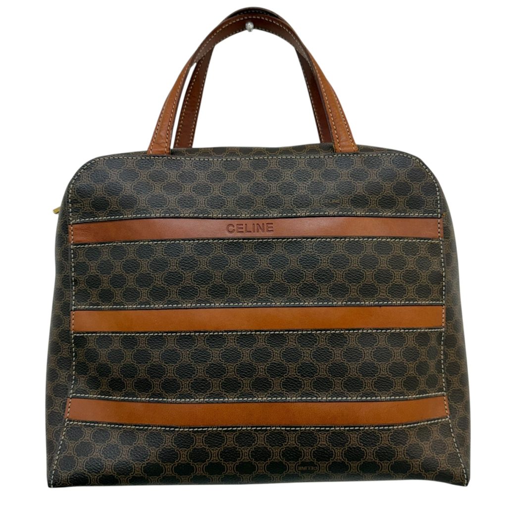 セリーヌ　ヴィンテージ　マカダム　ハンドバッグ　CELINE