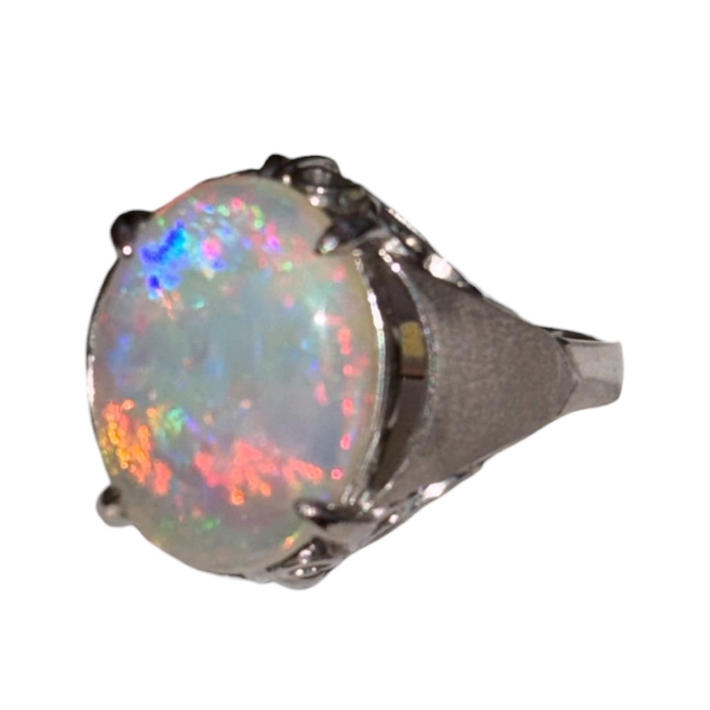 Pt850 オパール付きリング（プラチナ850）