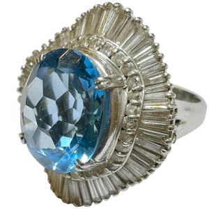 ブルートパーズ プラチナ900（Pt900）リング