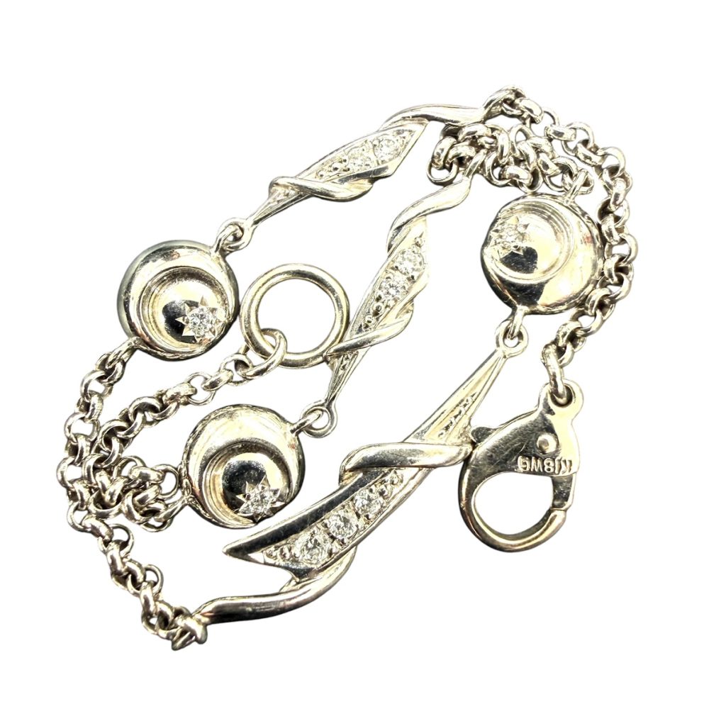 K18WGブレスレット　18金　ホワイトゴールド