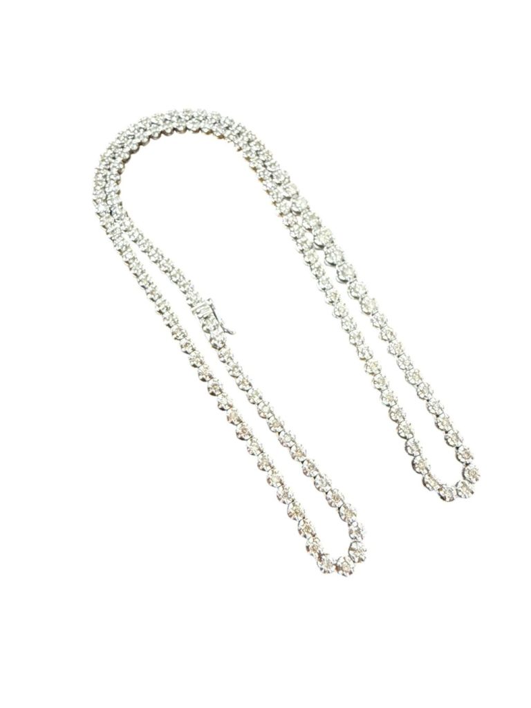 K18WG メレダイヤ ネックレス アクセサリー