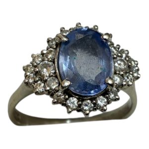 Pt900 色石・ダイヤ付きリング 　札幌市白石区菊水