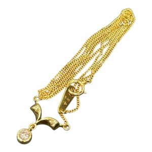 K18(18金)ダイヤ付ネックレス