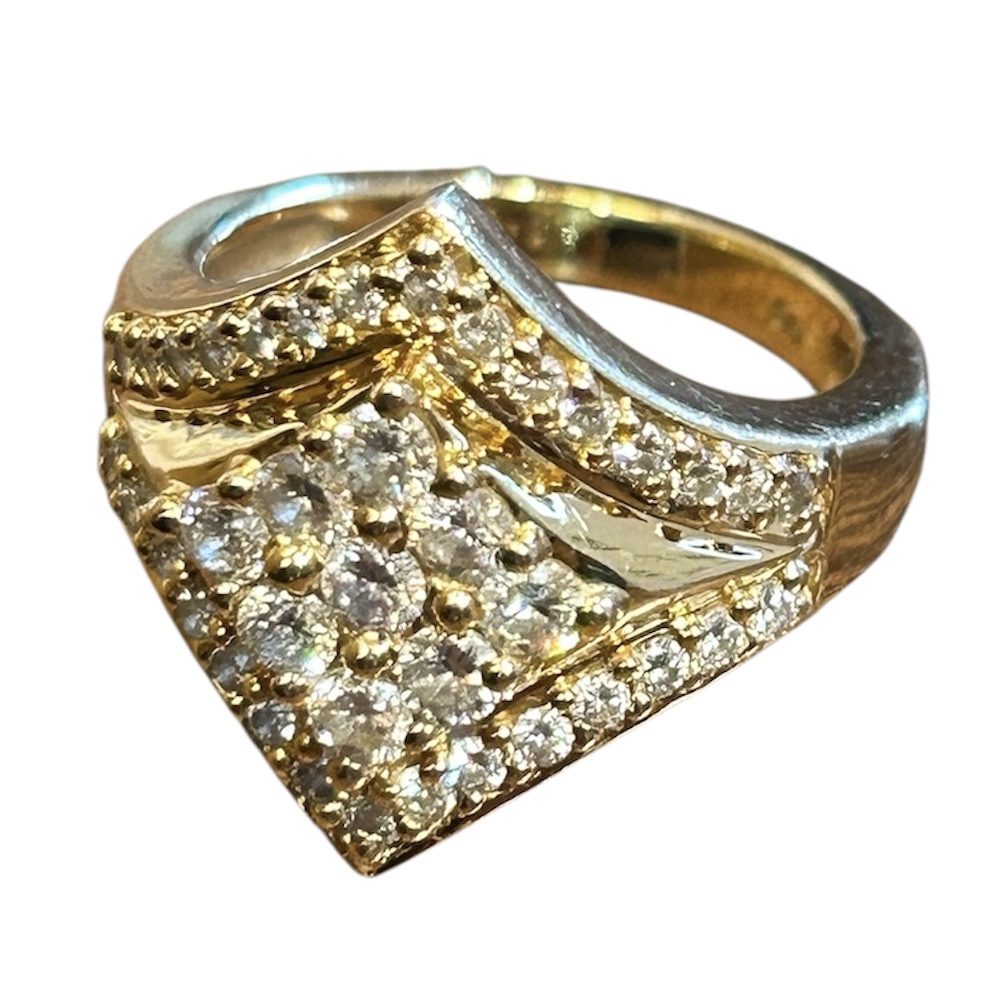 K18 750 18金 リング 指輪 石あり ダイヤモンド