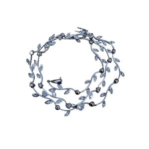 K18WG 18金ホワイトゴールド ネックレス メレダイヤ 山形市