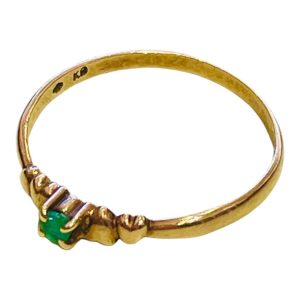 【貴金属】K9 (9金) ペリドット付きリング　指輪　ジュエリー