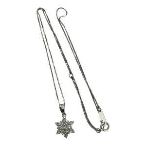 Pt850 プラチナ ネックレス 石付き