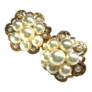 K14(14金)パール付きイヤリング