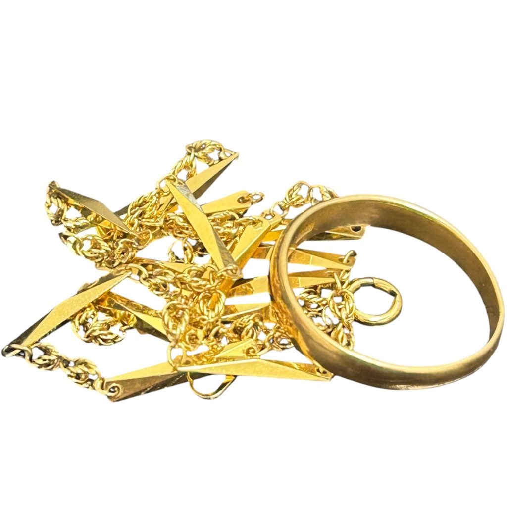 K18（18金）・750刻印 ネックレス リングおまとめ