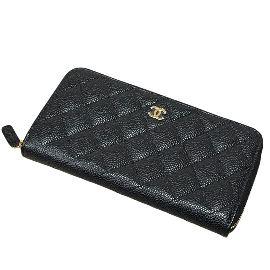 CHANEL クラシック ロングジップウォレット キャビアスキン
