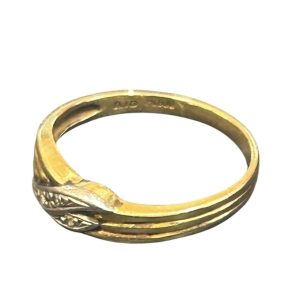 K18 Pt900 コンビ リング メレダイヤ