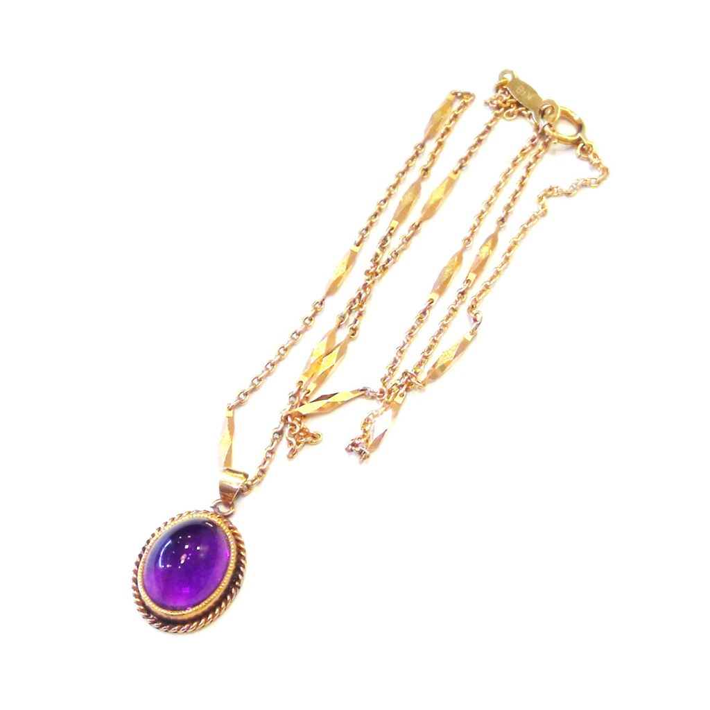 K18 アメジストネックレス