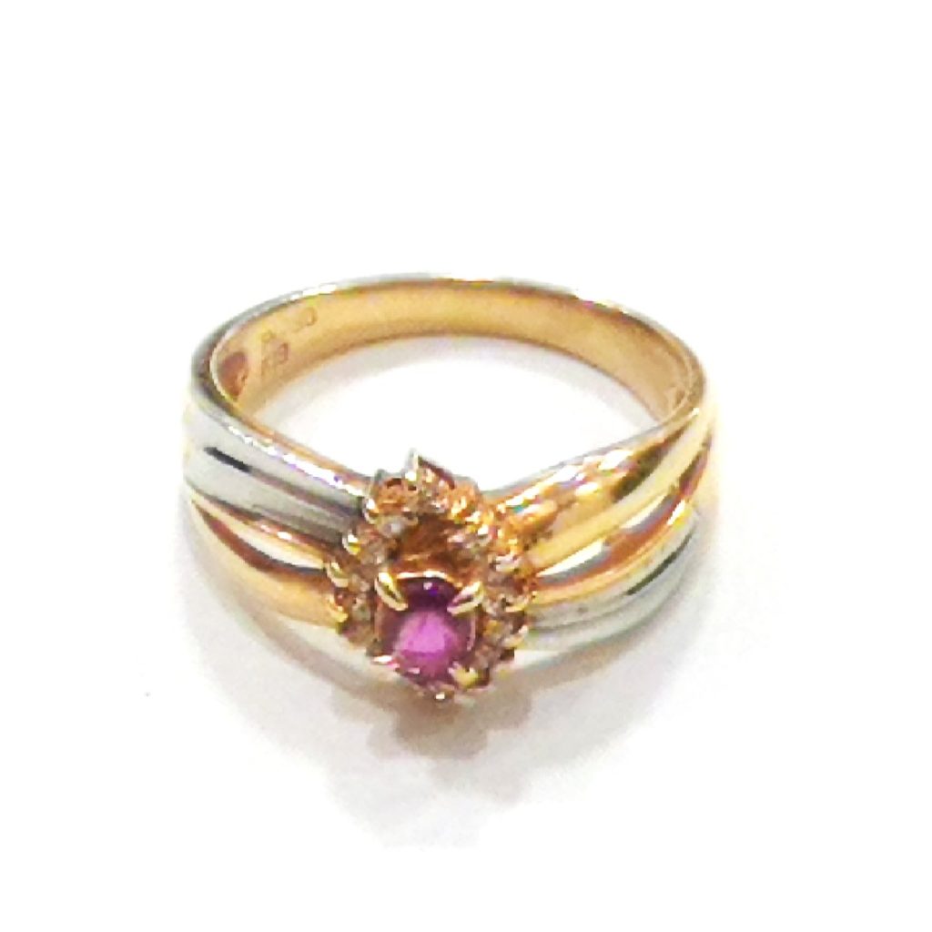 K18/Pt900 コンビリング