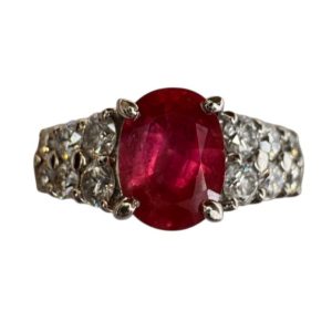 Pt900 プラチナ ルビー リング