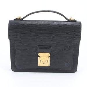 ■ルイヴィトン■エピ モンソー ノワール M52122 レザー ハンドバッグ トート 本革 ブラック 黒 レディース MBM DX33-10