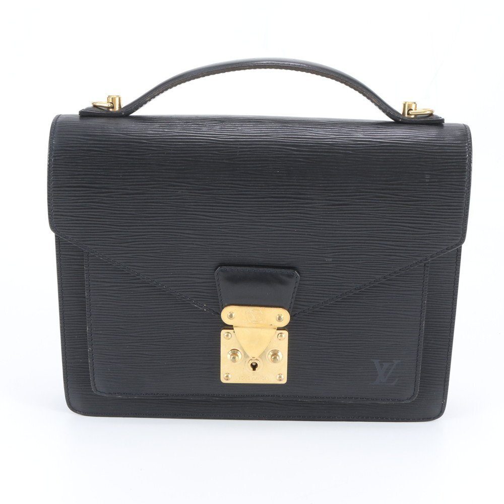 ■ルイヴィトン■エピ モンソー ノワール M52122 レザー ハンドバッグ トート 本革 ブラック 黒 レディース MBM DX33-10