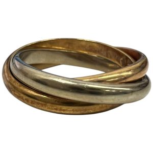 Cartier カルティエ トリニティ リング 指輪 9号 18金 K18 ゴールド ピンク ホワイト 5.8g