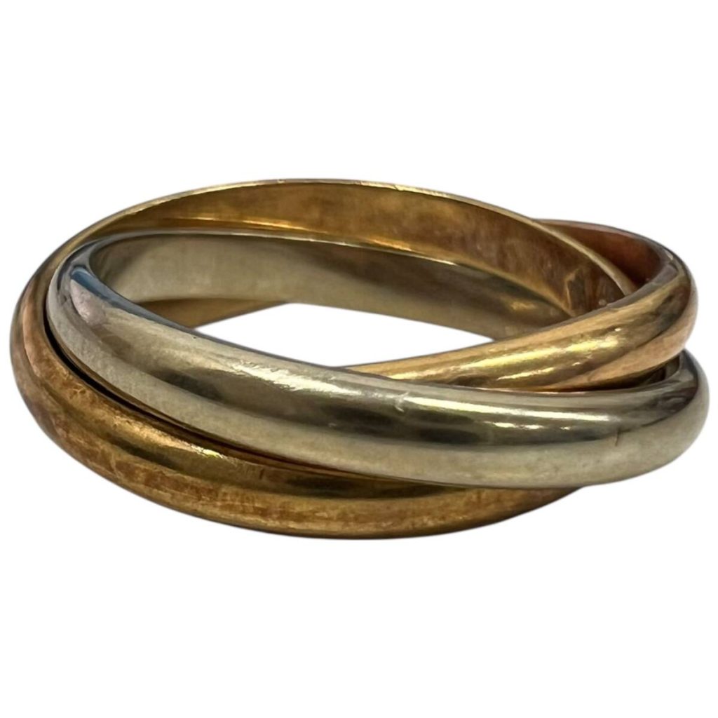 Cartier カルティエ トリニティ リング 指輪 9号 18金 K18 ゴールド ピンク ホワイト 5.8g