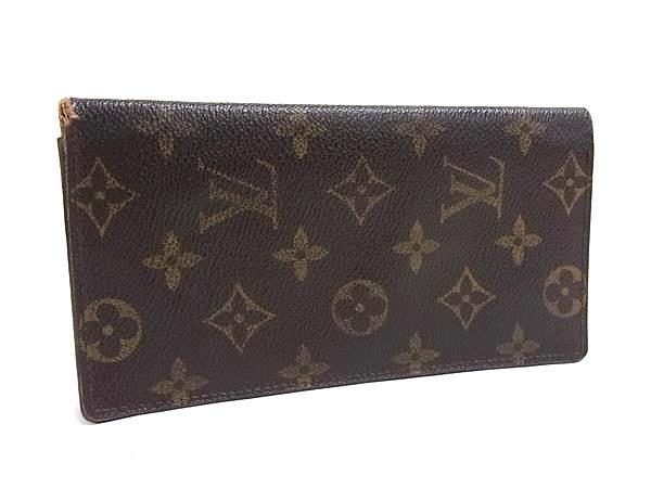 LOUIS VUITTON ルイヴィトン M60825 モノグラム ポルトカルトクレディ 二つ折り 長財布 ウォレット 札入れ ブラウン系 FT9642