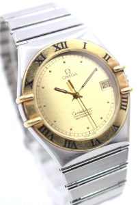 OMEGA オメガ Constellation コンステレーション 1111 自動巻 腕時計 ゴールド文字盤 3針 デイト GA581GCG02