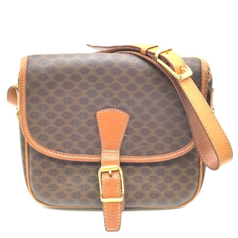 CELINE セリーヌ マカダム柄 ヴィンテージ ショルダーバッグ