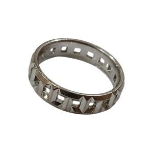 【Tiffany＆Co.】ティファニー・Tトゥルーワイドリング・750WG・18金ホワイトゴールド・ブランドジュエリー