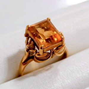 K18 18金 750 シトリン リング 指輪 アクセサリー