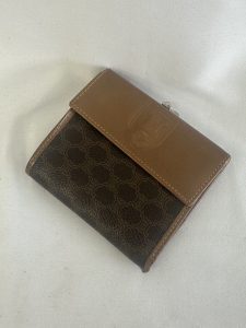 CELINE マカダム柄 がま口二つ折り財布