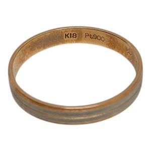 K18／Pt900 リング 石なし