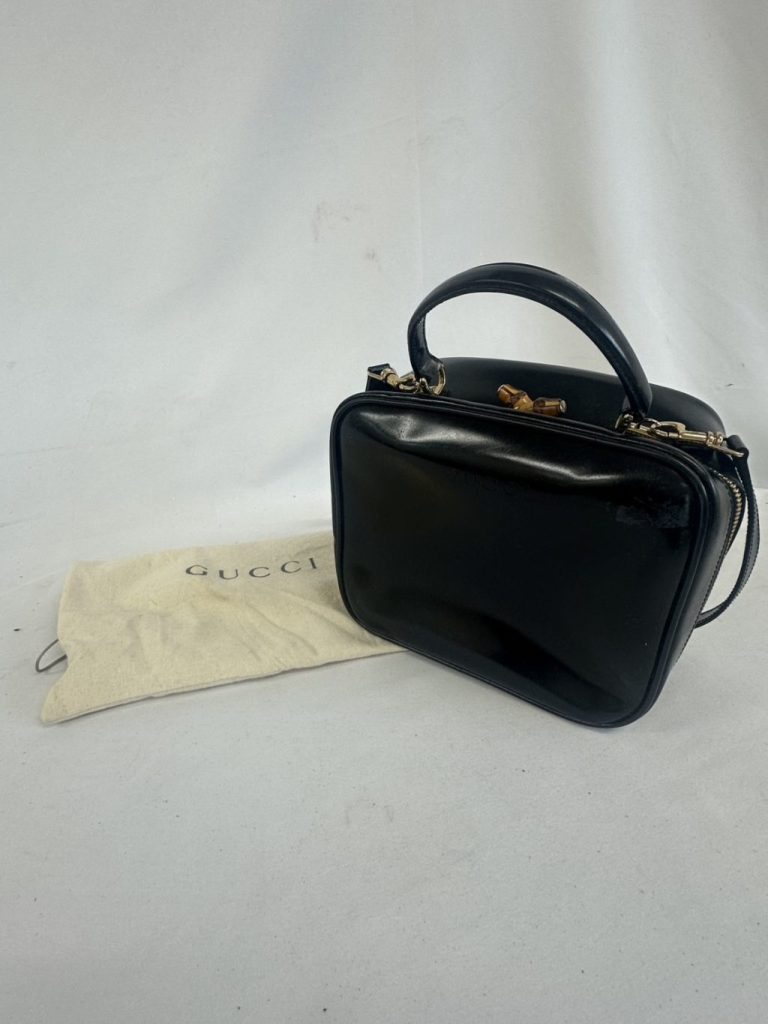 GUCCI バンブータンロック レザー2WAYハンドバッグ