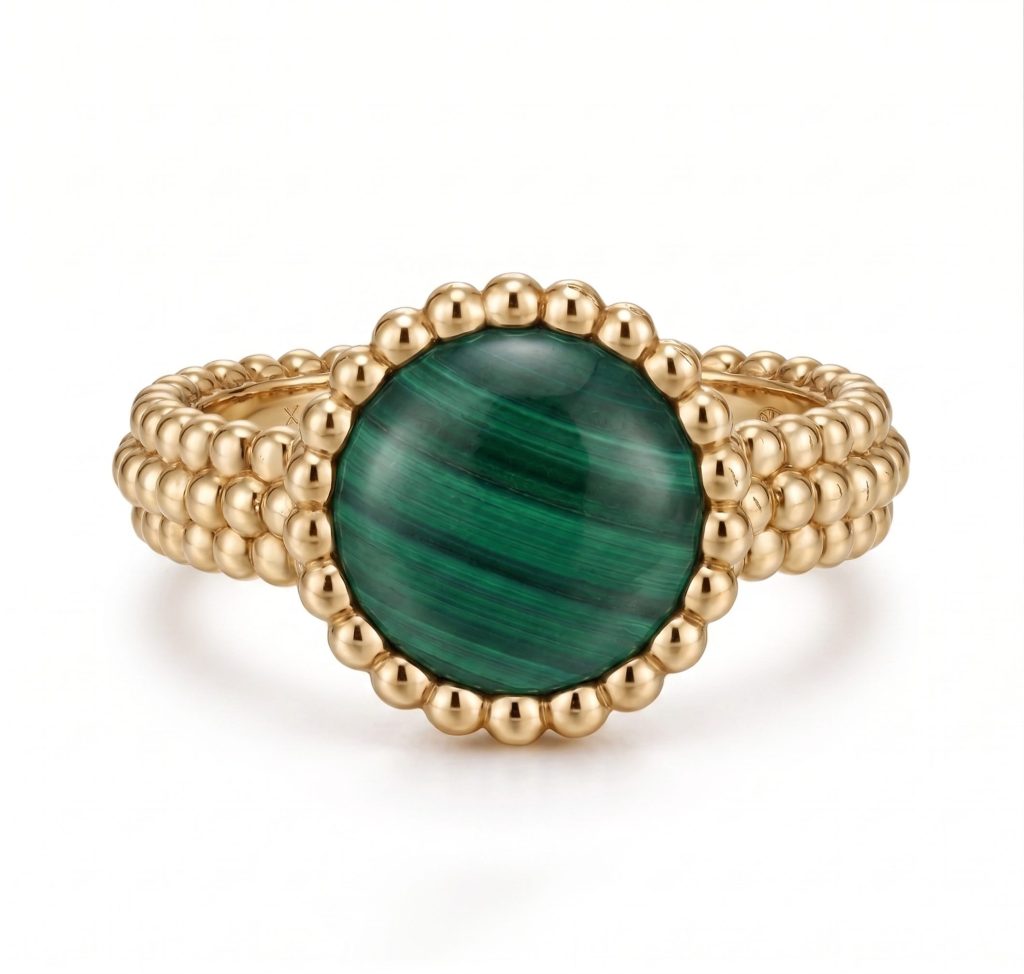 Van Cleef ＆ Arpels（ヴァンクリーフ＆アーペル）　ペルレ クルール リング 18K イエローゴールド　マラカイト