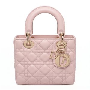DIOR（ディオール）レディディオール My ABC Dior スモール M0538 パウダーピンク　ラムスキン