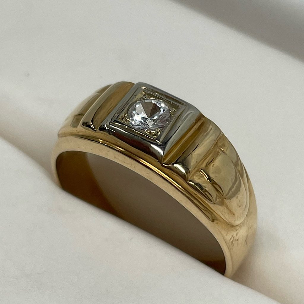 金プラチナ買取ならさすがや！| K14ダイヤモンド付きリング| 福生市武蔵野台