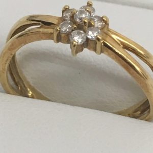 金プラチナ高価買取中！| K18 ダイヤモンド付きリング| 羽村市栄町