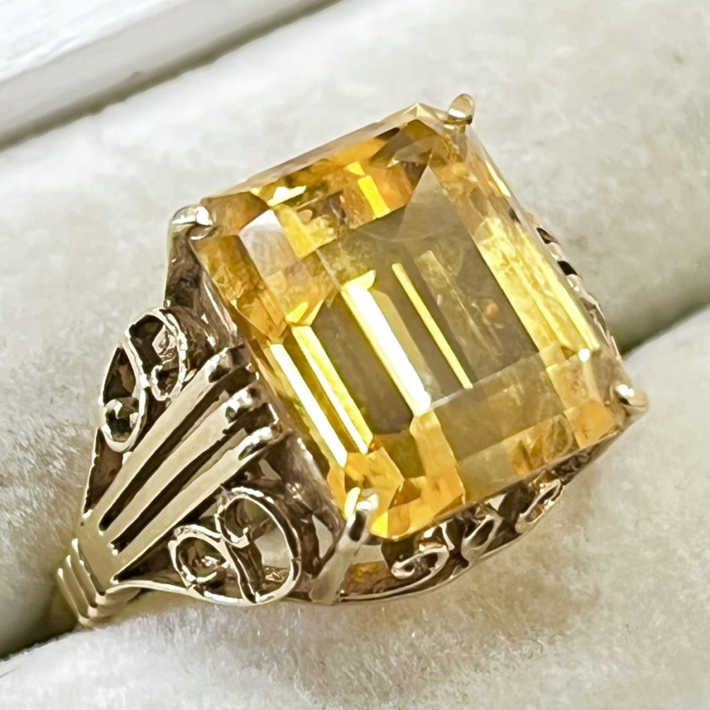 K18 18金 750 シトリン リング 指輪 アクセサリー