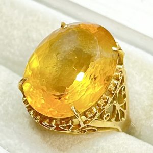 18金 K18 750 シトリン リング 指輪 アクセサリー