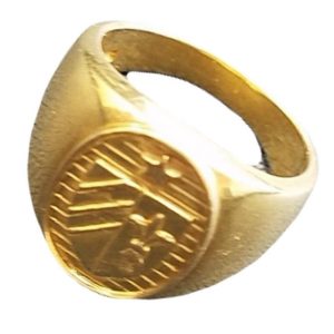 K18 金ゴールド カレッジリング