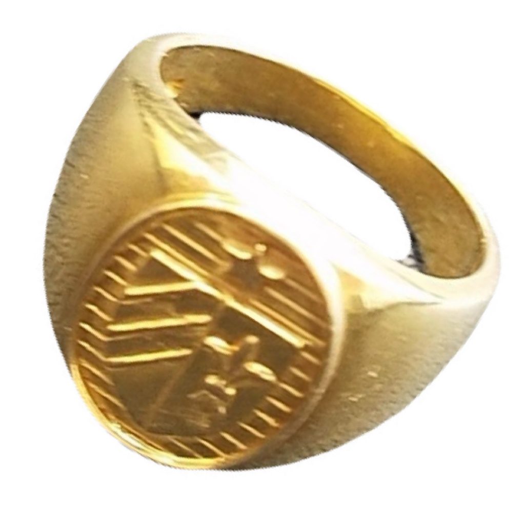 K18 金ゴールド カレッジリング