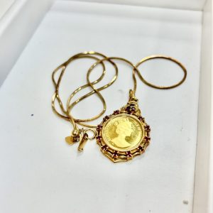 K18 コイントップネックレス