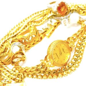 K18 ゴールド 金無垢時計 ネックレス リング おまとめ